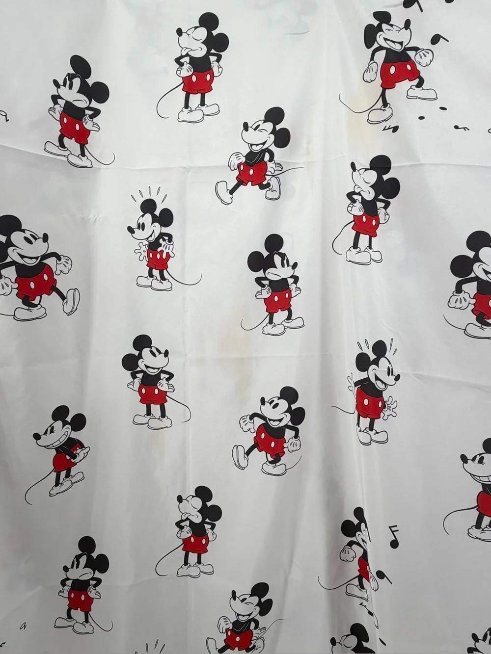 Disney Mickey Mouse Full Sheet Set Jay Franco Microfiber Bedding White Red Flaw